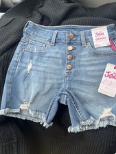 JUSTICE DENIM MIDI SHORT MEDIUM WASH SIZE 12