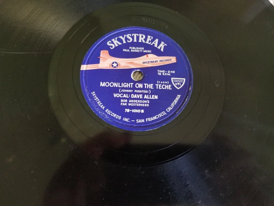 Skystreak Records-Who stole the bridge away,Dave Allen-Rare San Fran. Label 78 - Image 4 of 4
