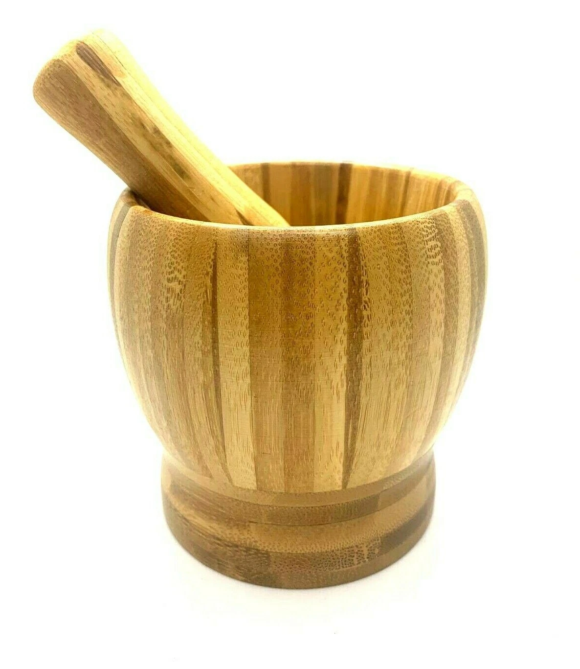 Pestle Mortar Wooden Grinding Bowl Garlic Herb Spice Crusher Mixing high quality