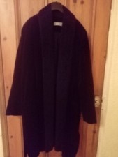 New Vintage Black Velvet Wallis Coat Size 16 Gothic Style