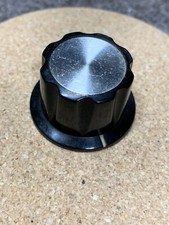 Vintage Dakaware Bakelite Knob w/ Spun Chrome Top  OEM  Guitar Amp Ham Radio