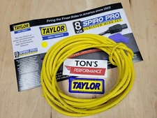Taylor 35471 Spark Plug Wire Spiro-Pro Spiral Core 8.0mm Yellow 30 ft Length NEW