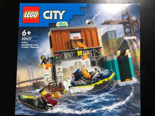 LEGO City - 60417 - Polizei Schnellboot und Gauner` Versteck - NEU