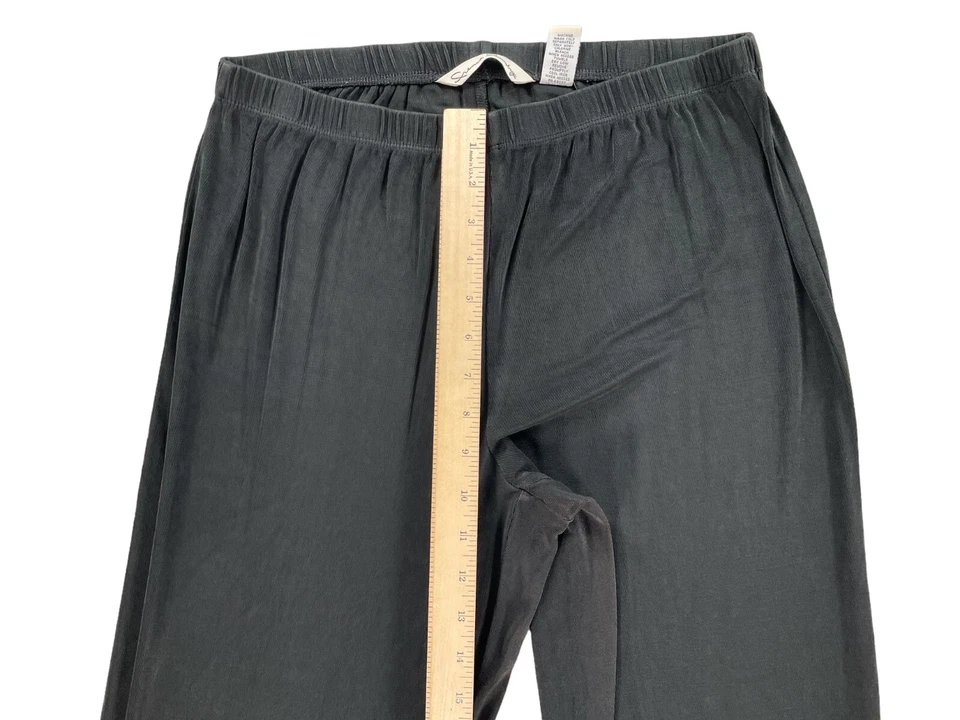 Pantalones de lavandería franceses para mujer talla M negros cintura elástica elásticos rectos salón Foto 3 de 4