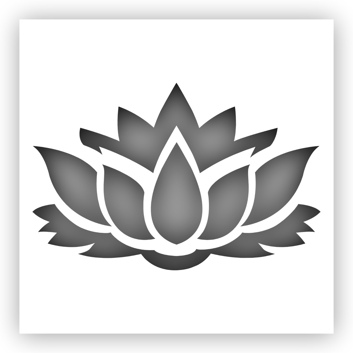 Lotus Flower Stencil