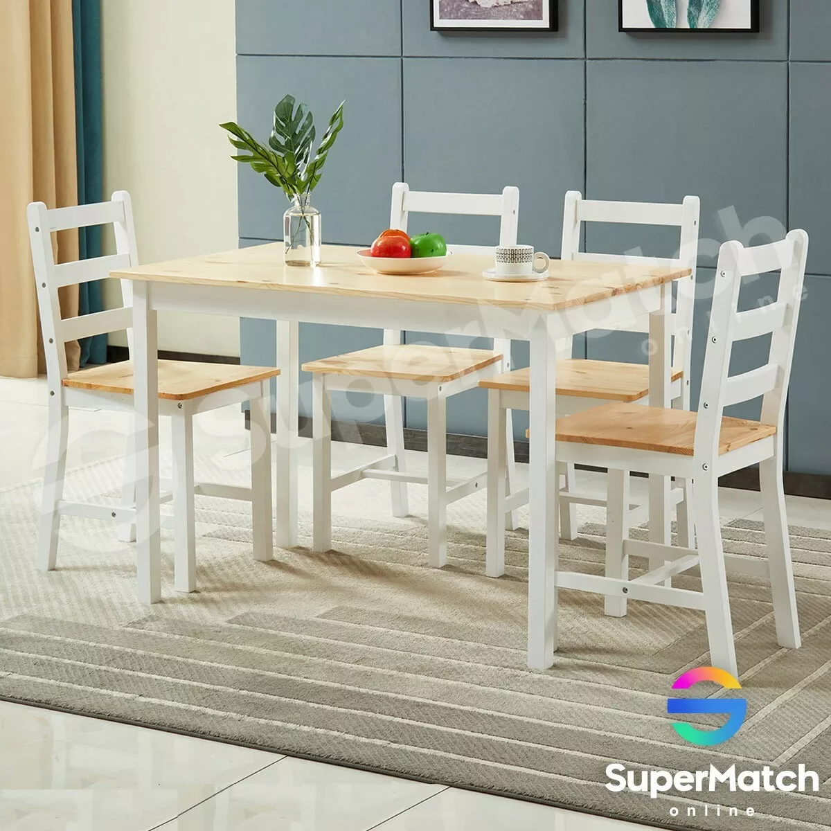 Dining set sale white and wood