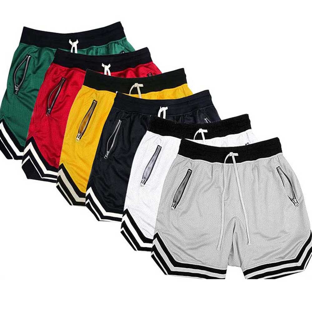Pantalones Cortos De Baloncesto Para Hombre Con Bolsillos De Malla De Secado ”