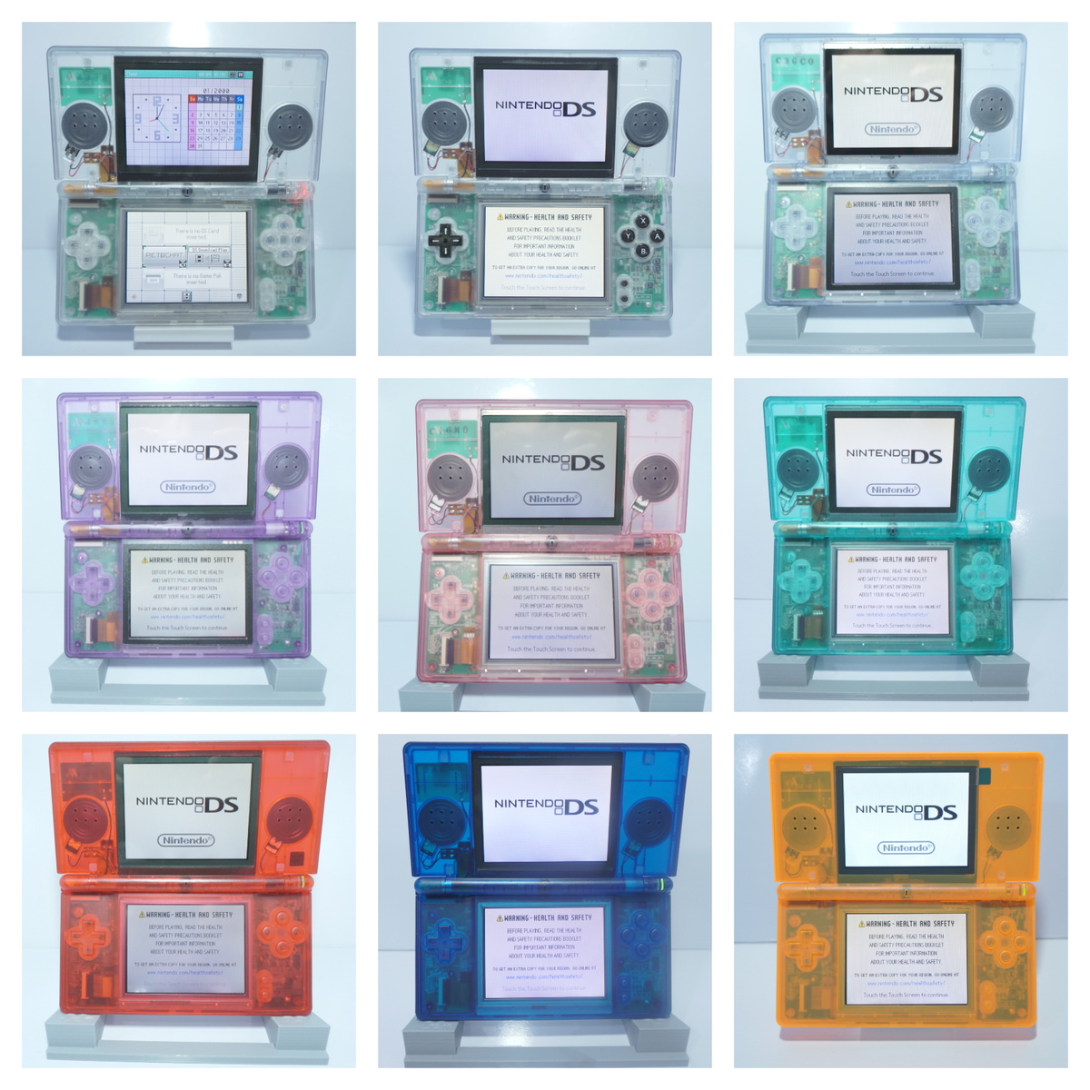 Nintendo DS Lite Videogame Console Various Colors Reshelled with