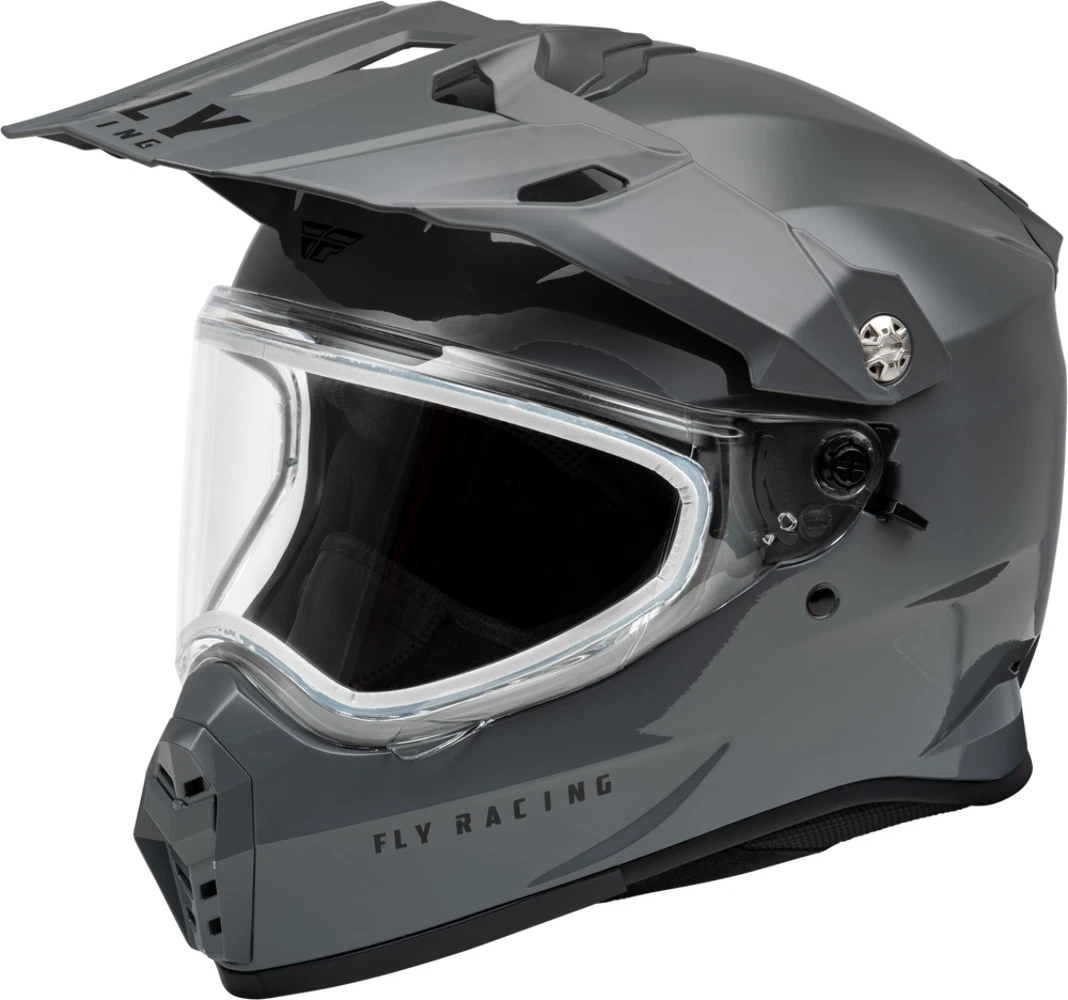 Fly Racing Trekker Cold Weather Dual Shield Solid Helmet - Grey