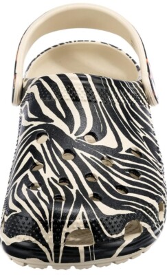 CROCS Adult Unisex Zebra Print CROCS with Beige Strap Crocs Gold/Black Zebra Adult Unisex Clog Shoes Men(2)Women(4  main image 4