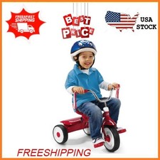 NEW Radio Flyer Ready to Ride Folding Trike for Toddler w Streamers Red Tricycle