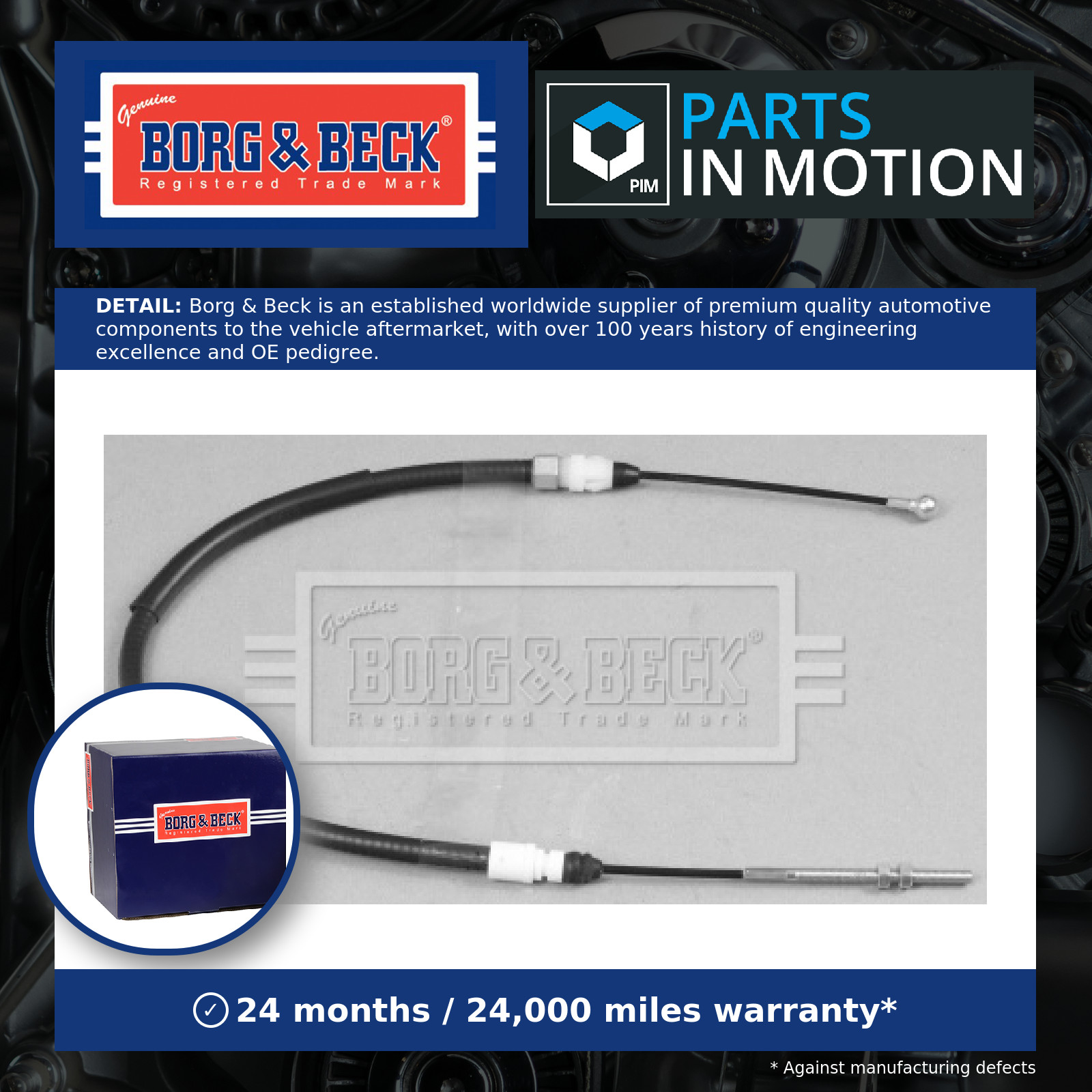 Handbrake Cable fits PEUGEOT 607 2.7D Rear Right 04 to 11 DT17TED4 Hand Brake