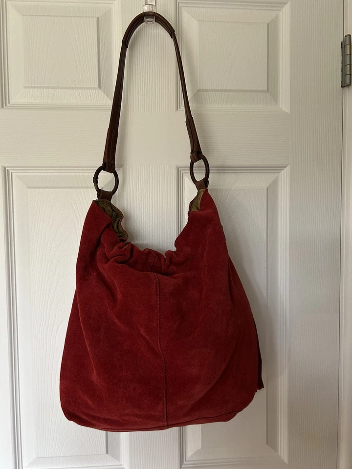 Bolso de mano vintage de gamuza Lucky Brand Foto 2 de 4