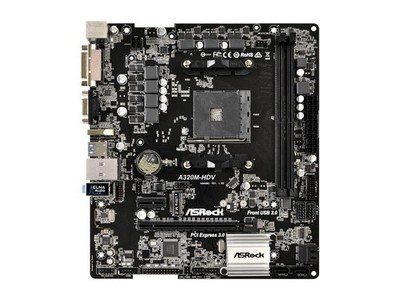 ASRock A320M-HDV AM4 AMD Promontory A320 USB 3.1 HDMI Micro ATX AMD Motherboard