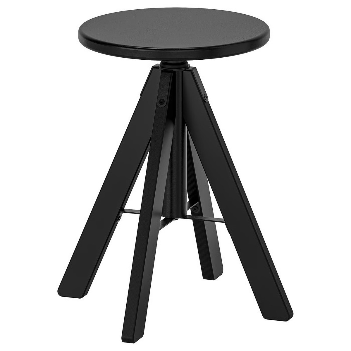 IKEA RUDSTORP Stool Black 17 3/8-21 5/8