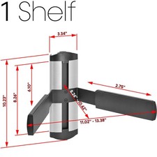 Wall Mount Shelf Under TV Adjustable Bracket Cable Box Router DVD Gaming Console