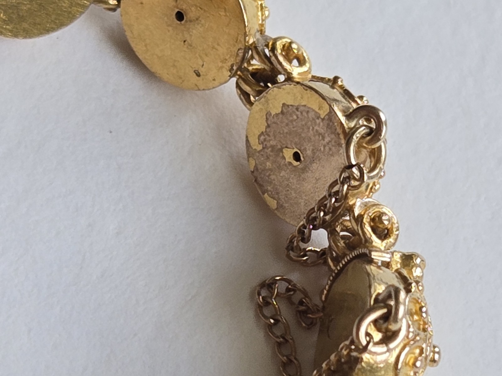 Vintage 14K Solid Gold Diamond Ruby Sapphire Butt… - image 11