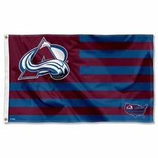 Colorado Avalanche Patriotic Americana Logo Flag