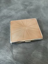 RARE SOLID SILVER DOUBLE SIDED ENAMEL CIGARETTE CASE MAPPIN & WEBB B’HAM 1937