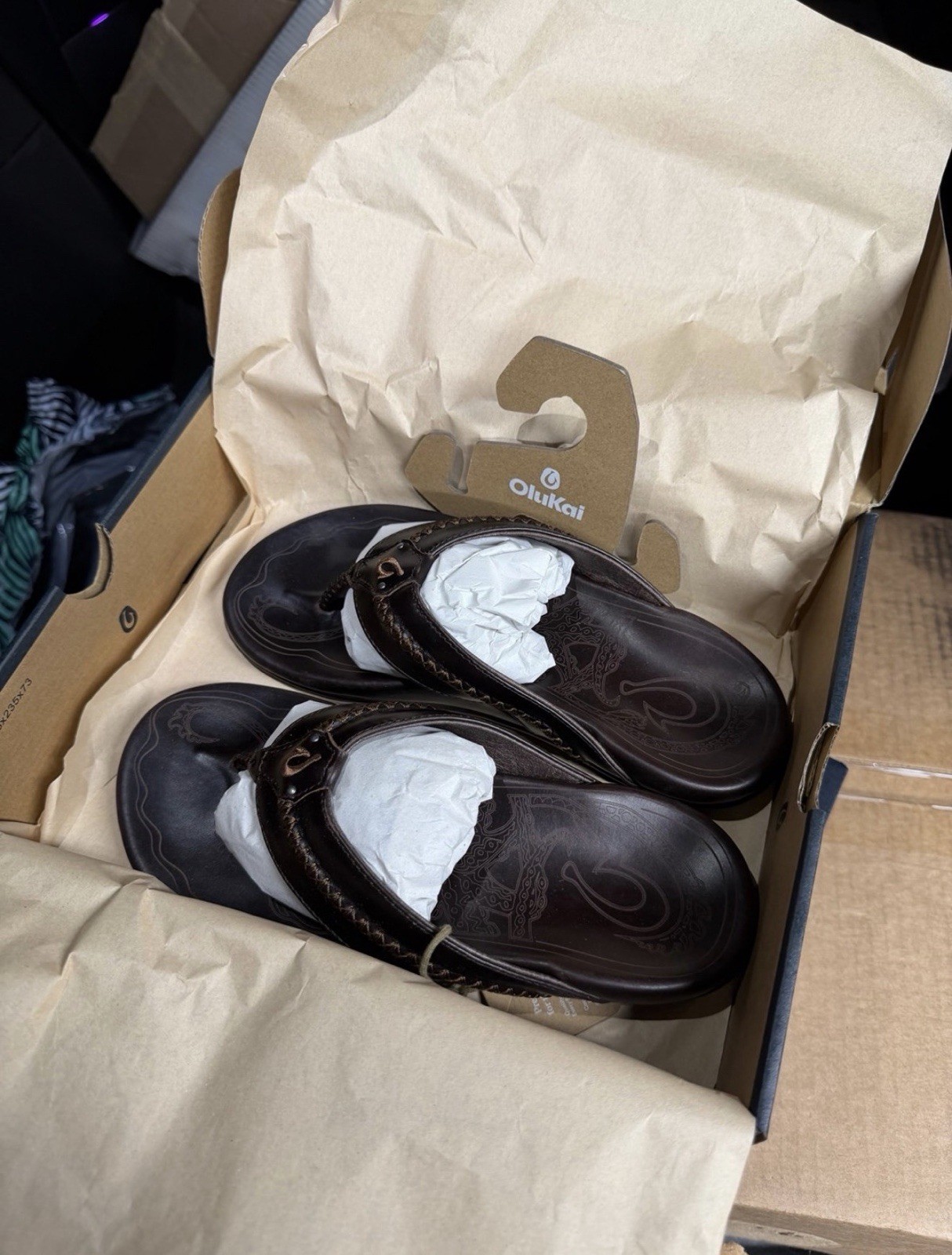 Mea Ola Olukai Men’s Leather Beach Sandals