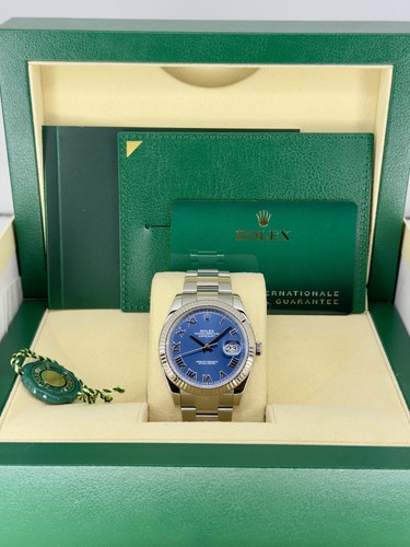 Rolex Datejust 41 Blue Roman Dial on Oyster 126334 Complete 2020