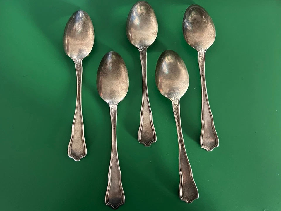 Cinco cucharaditas Gorham vintage de plata de ley 1910 “Vine” Foto 2 de 4