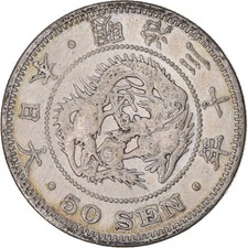 [#1507196] Japan, Meiji, 50 Sen, 1897, Silber, SS