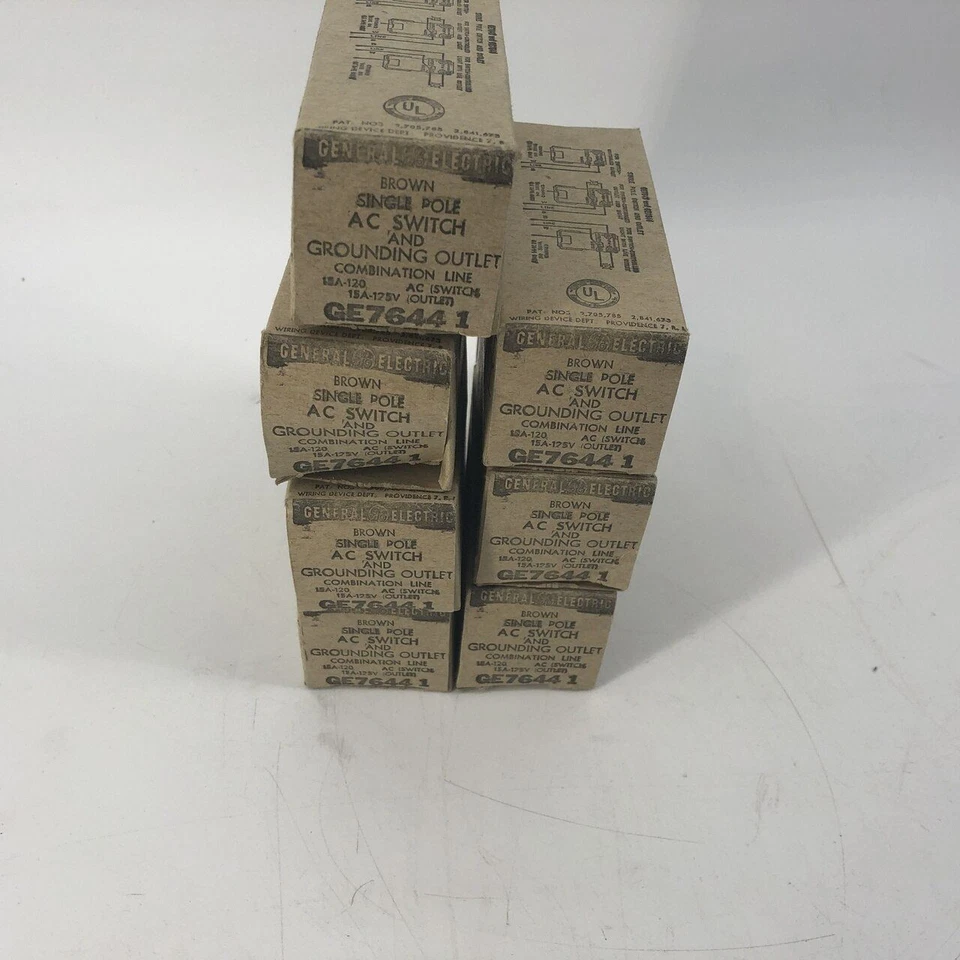 GE Grounded Outlet GE76441 Single Pole 15Amp New QTY 7 - Image 2 of 4