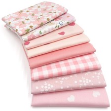 8pcs Fat Quarter Fabric Bundles 100 Cotton - 20'' x 20'' Quilting Cotton C...