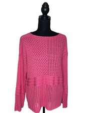 Style co NWT M Women Pink Berry Punch Femme Charm Sweater S102