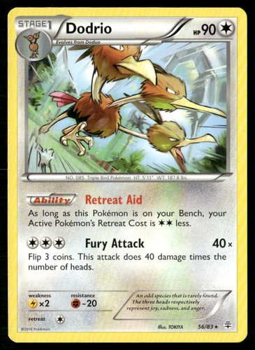 Dodrio 56/83 Rare Generations Pokemon Lightly Played