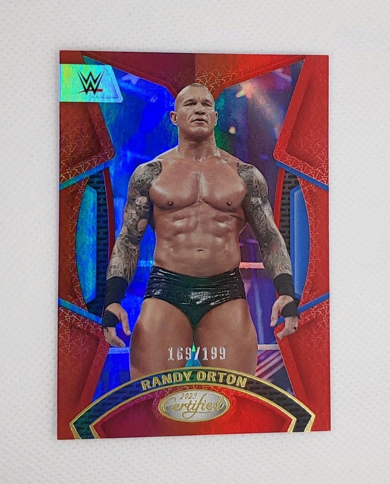 2023 Panini Chronicles WWE - Randy Orton #220 Certified Red Prizm 169/199