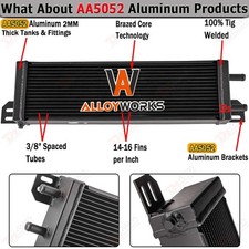 Universal 2 Row Aluminium Air To Water Intercooler Liquid Heat Exchanger Universal 2 Row Aluminium Air To Water Intercooler Liquid Heat Exchanger
