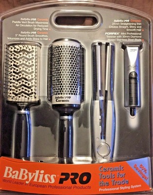 BabylissPRO Salon Tool Bundle   Flat Iron,   Trimmer & Ceramic Brushes   Pick 1