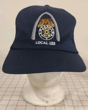 Vtg STL Postal Worker Union Local 133 AFL CIO Trucker Cap Hat Blue Adjustable