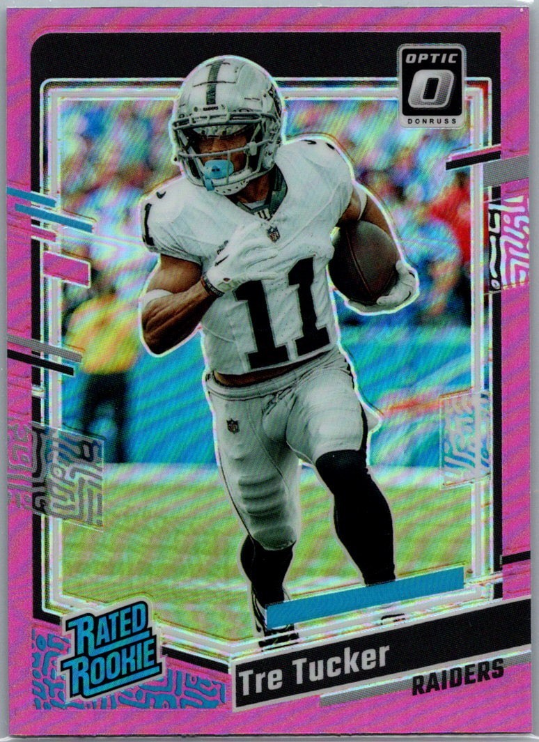 2023 Panini Donruss Optic - Rated Rookie Tre Tucker #261 Pink Prizm (RC)