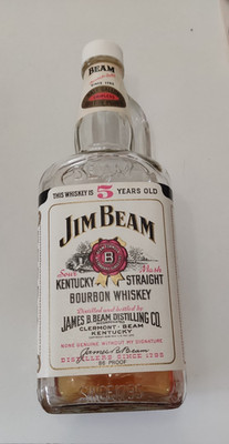 Jim Beam Bourbon Whiskey 1,75 Liter Henkelflasche, 55Jahre alt (1971) mit Rest