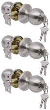 Lanwandeng 3 Pack Door Knobs with Lock and Key,All Keyed Same Entry Door Knob...