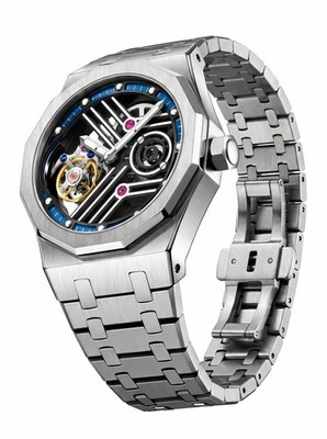 Men's Genuine Flying Tourbillon Watch, Manual Winding Only, 42mm Dodecagonal 