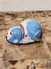 Vintage Hero Toy Tin Litho Wind Up Blue Japan Mechanical Dog Puppy - WORKS