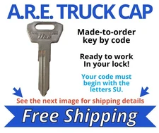 A.R.E. ARE Truck Cap Keys Topper Replacement Key Cut by Code SU001-SU020