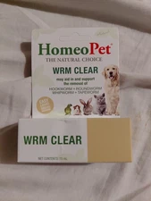 HomeoPet Wrm Clear Drops 15ml Perfect For Cat Dog And Other Small Animals Unused
