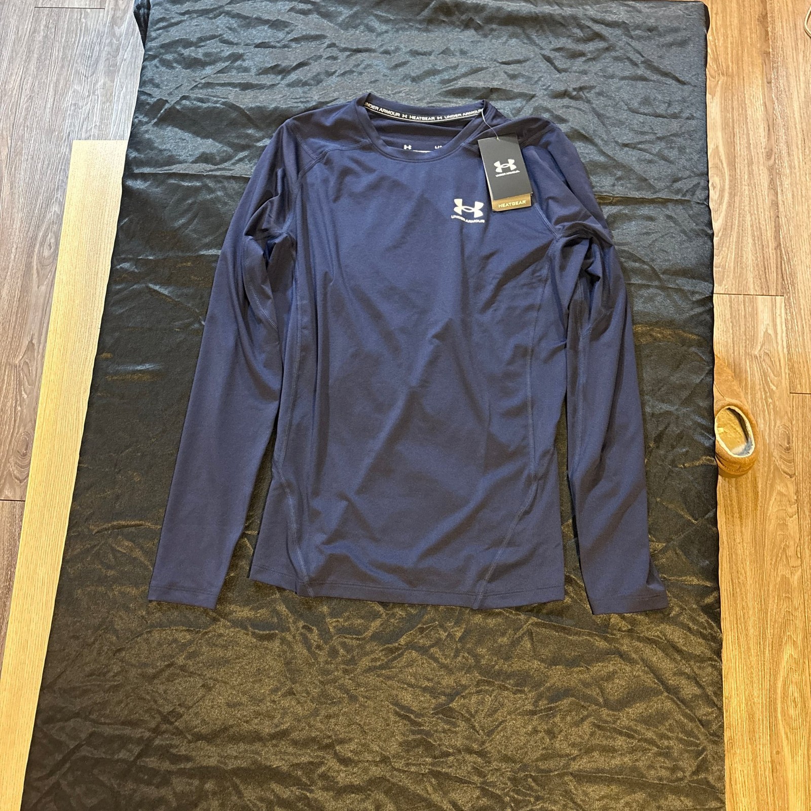 Under Armour Men's HeatGear Fitted Long Sleeve Compression Shirt Navy Blue