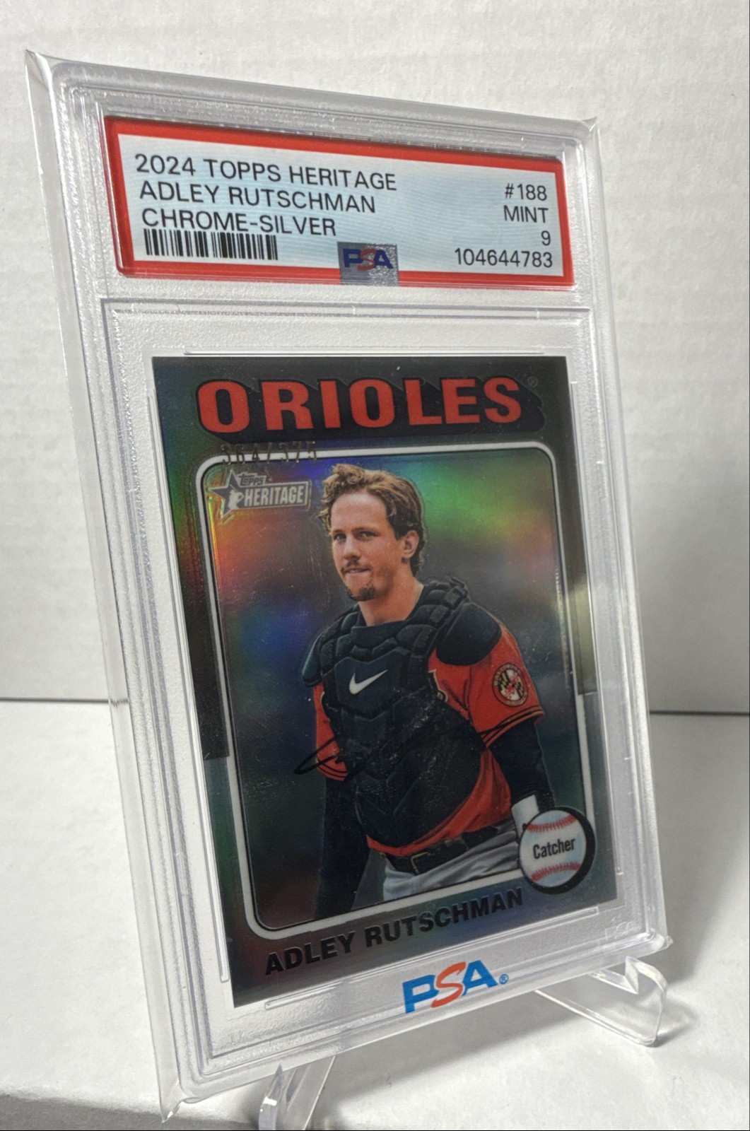 2024 Topps Heritage - Adley Rutschman #188 Chrome Silver Refractor /375