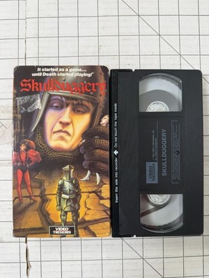 Skullduggery 1984, VHS Video Treasures Not Rated Horror Fantasy Movie Ships Fast