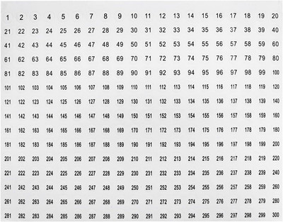 Number Sticker 1 to 300  10 Sheets Digital Sticker 1 to 300 Circular Digital Sel