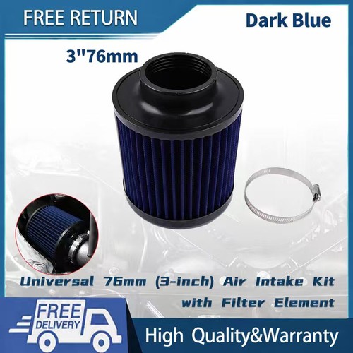 1pcs 3 Inch 76mm High Flow Inlet Cold Air Intake Dry Filter Cone ...