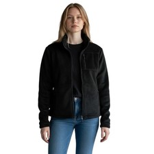 Free Country Butter Pile Zip Jacket Women's Size XL Black Plush Mountain NWT