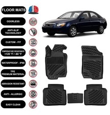 Floor Mats Liner Fits Kia Cerato 2004-2008 Waterproof 3d Molded Black 4pcs