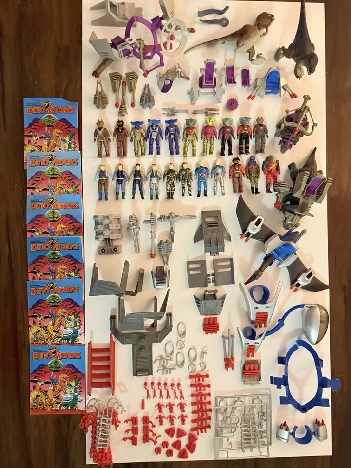 LOTE DE figuras y accesorios de Dino Riders ¡RARO! Accesorios Diplodocus, T-Rex +++ Foto 3 de 4